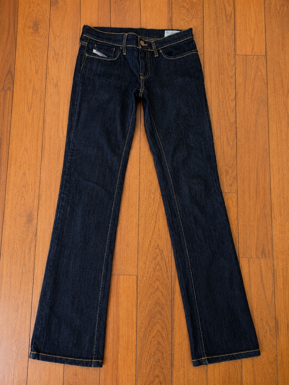Diesel Womens Jeans 27x30 Dark Wash Low Rise Straight Leg Denim Pants